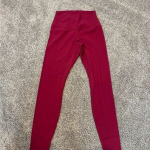 Lululemon Athletica Pomegranate Leggings